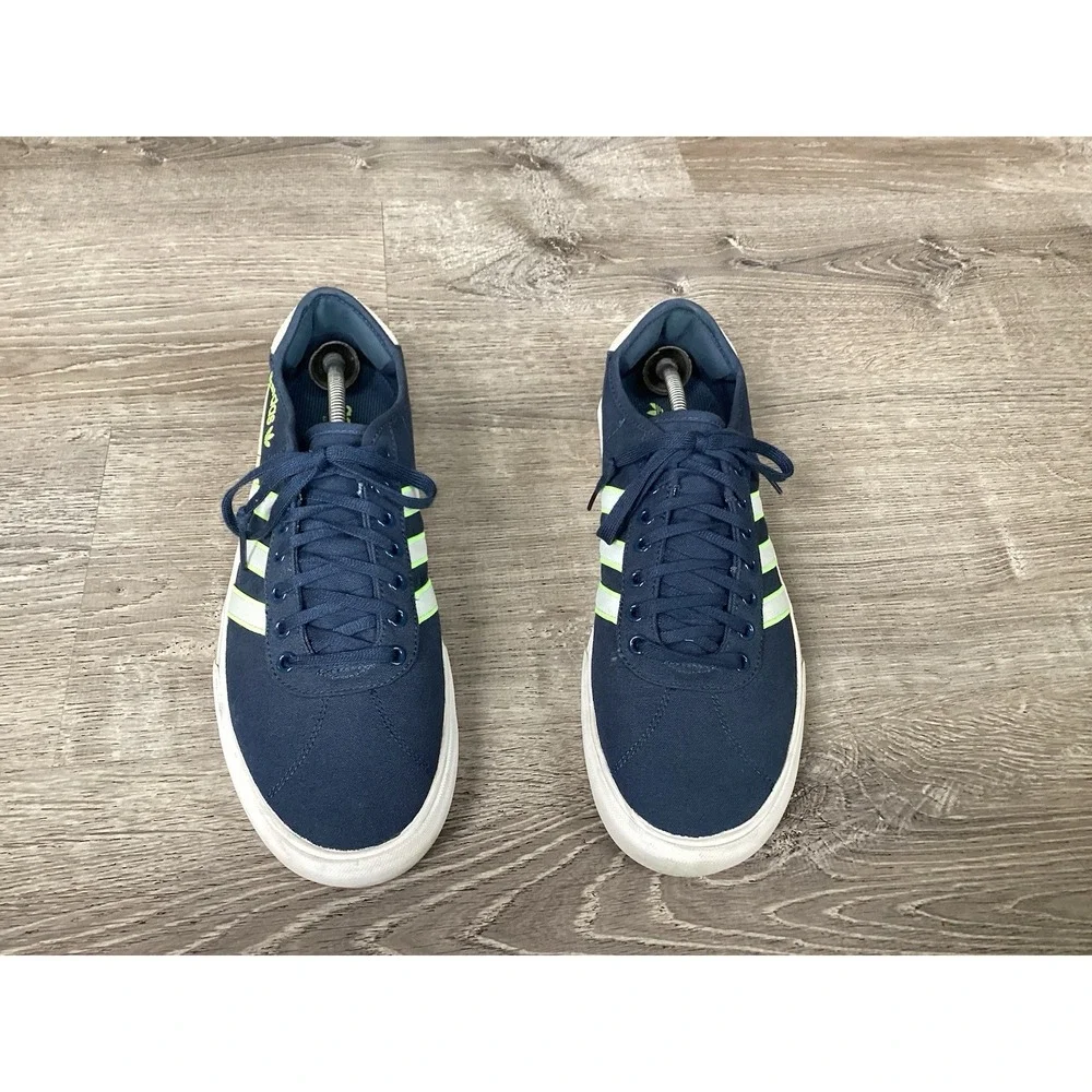Adidas Delpala Navy/Neon-Green/White Mens Size 13 Shoes Sneakers FY7494